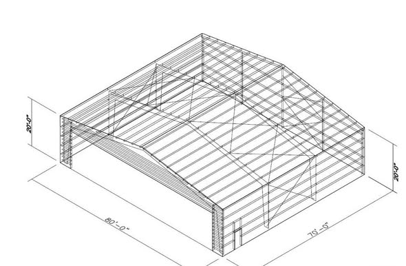 CLSC custom steel building install
