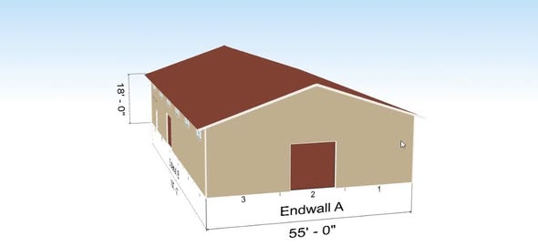 55 × 100 Mezzanine Workshop steel building