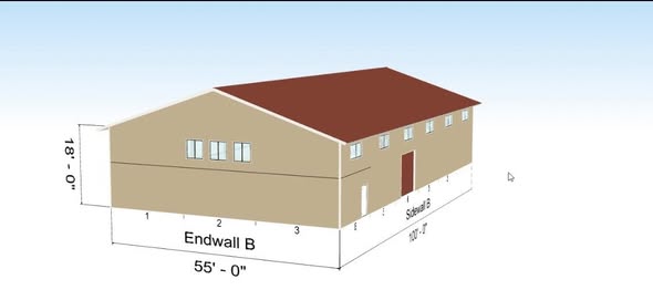 CLSC custom steel building install